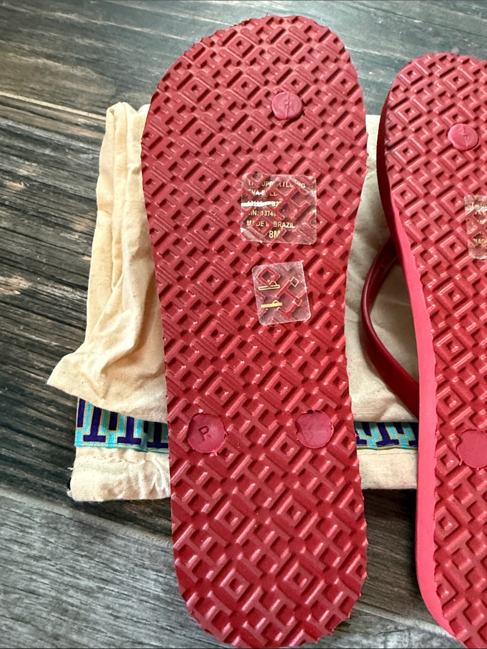 Tory Burch Floral Basket Print Flip Flop Sandals - Picture 2 of 8
